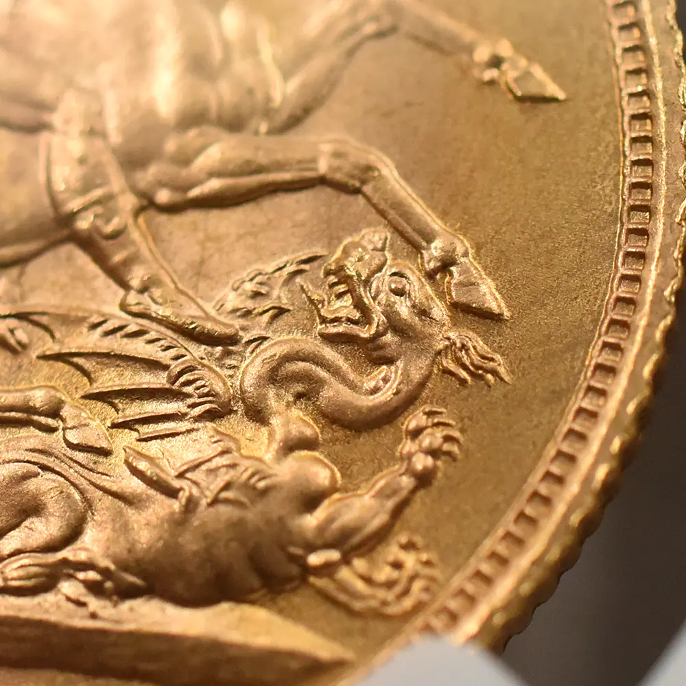 モダンコイン12:7109 イギリス 1958 エリザベス2世 ヤングヤング 聖ジョージ竜退治 ソブリン金貨 NGC MS65