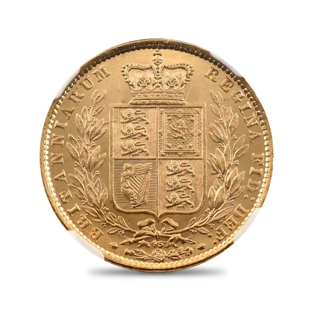 アンティークコイン3:7107 イギリス 1872 ヴィクトリア女王 ヤングヘッド ソブリン金貨 NGC MS63