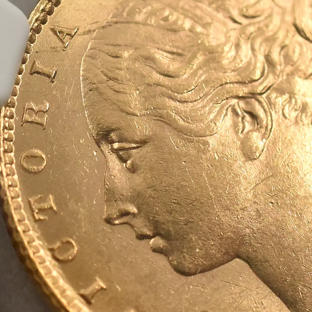 アンティークコイン7:7107 イギリス 1872 ヴィクトリア女王 ヤングヘッド ソブリン金貨 NGC MS63