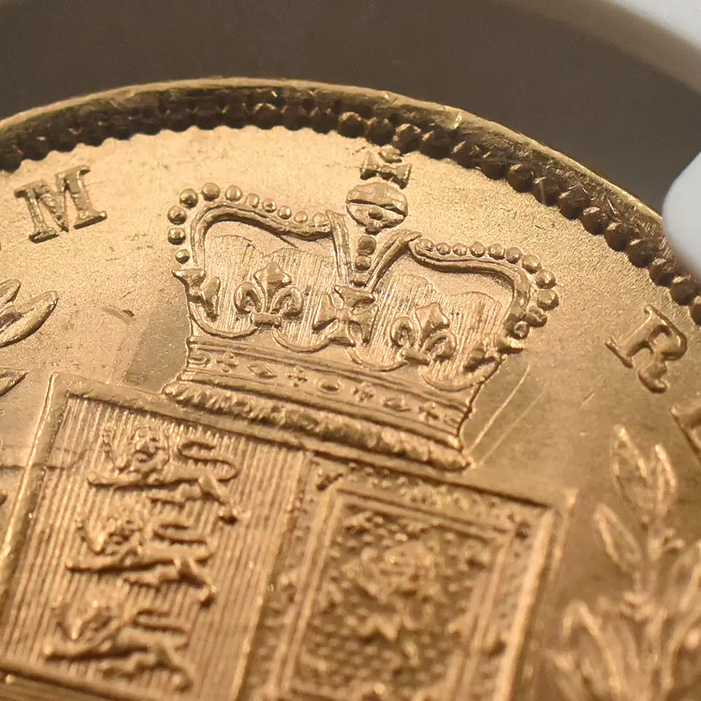 アンティークコイン10:7107 イギリス 1872 ヴィクトリア女王 ヤングヘッド ソブリン金貨 NGC MS63