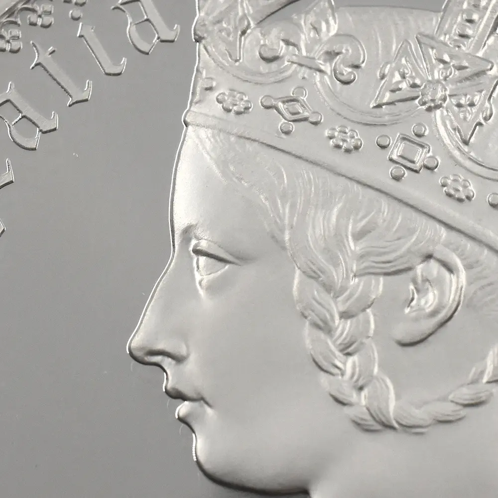 モダンコイン9:7105 イギリス 2021 エリザベス2世 ゴチッククラウン・ポートレート 10ポンド10オンス銀貨 NGC PF70UC 箱付き