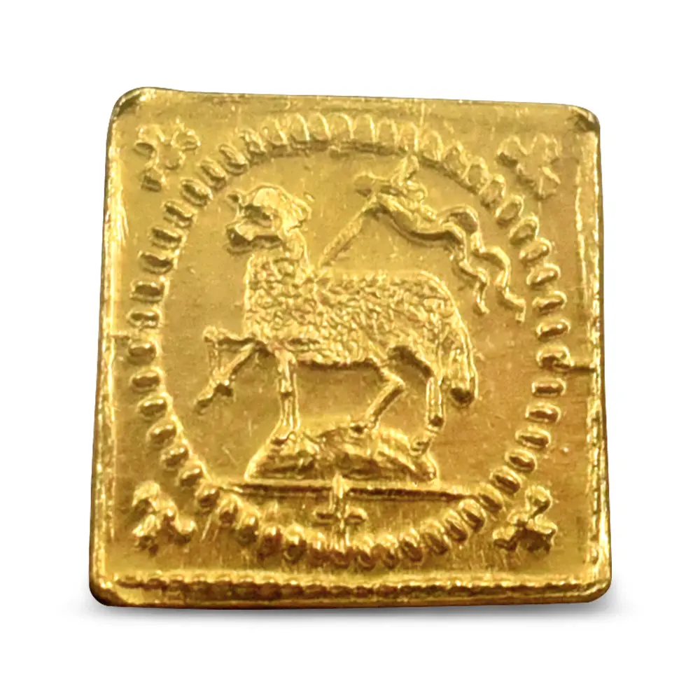 アンティークコイン2：7104 ドイツ ニュルンベルク 1700 神の子羊 1/8ダカット クリッペ(四角)金貨 NGC MS63 FR-1894