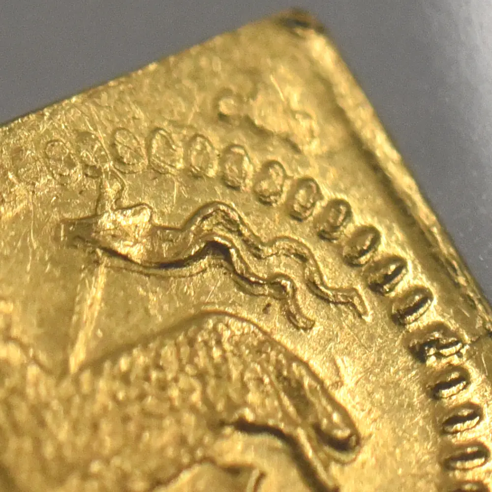 アンティークコイン8：7104 ドイツ ニュルンベルク 1700 神の子羊 1/8ダカット クリッペ(四角)金貨 NGC MS63 FR-1894