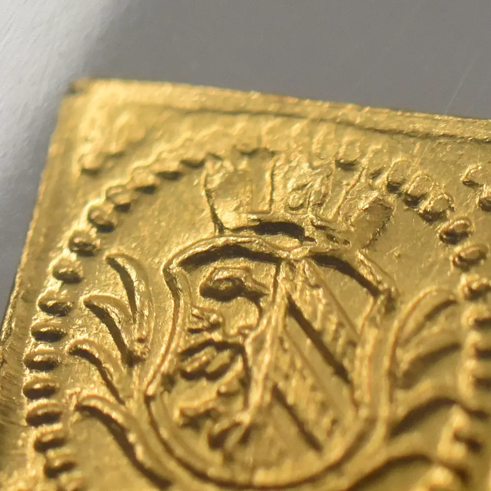 アンティークコイン11：7104 ドイツ ニュルンベルク 1700 神の子羊 1/8ダカット クリッペ(四角)金貨 NGC MS63 FR-1894