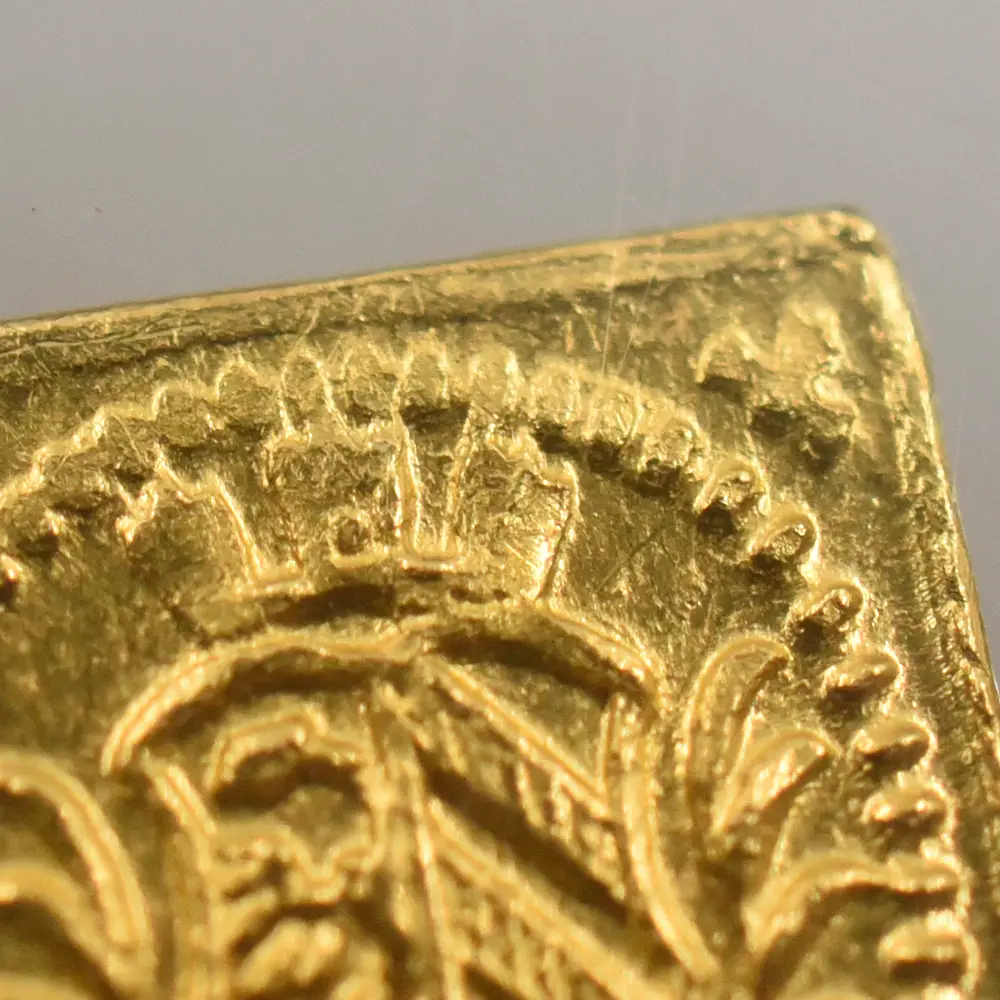 アンティークコイン12：7104 ドイツ ニュルンベルク 1700 神の子羊 1/8ダカット クリッペ(四角)金貨 NGC MS63 FR-1894