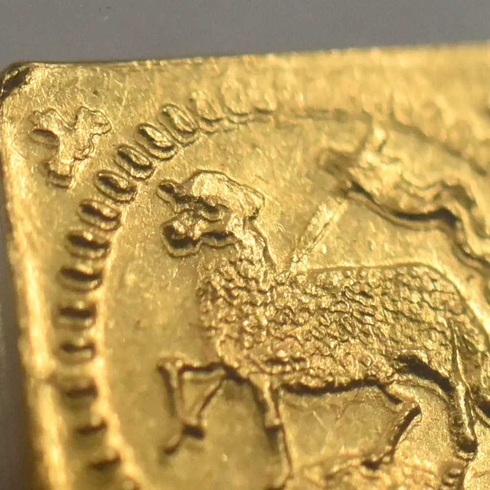 アンティークコイン7：7104 ドイツ ニュルンベルク 1700 神の子羊 1/8ダカット クリッペ(四角)金貨 NGC MS63 FR-1894