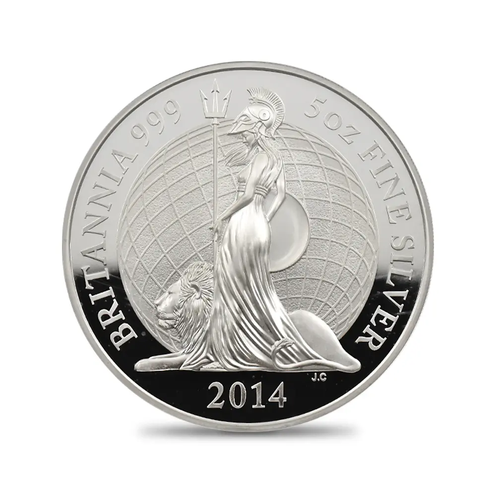 モダンコイン2：7115 イギリス 2014 エリザベス2世 ブリタニア ハイレリーフ 10ポンド5オンス銀貨 ファースト750ストラック NGC PF70UC