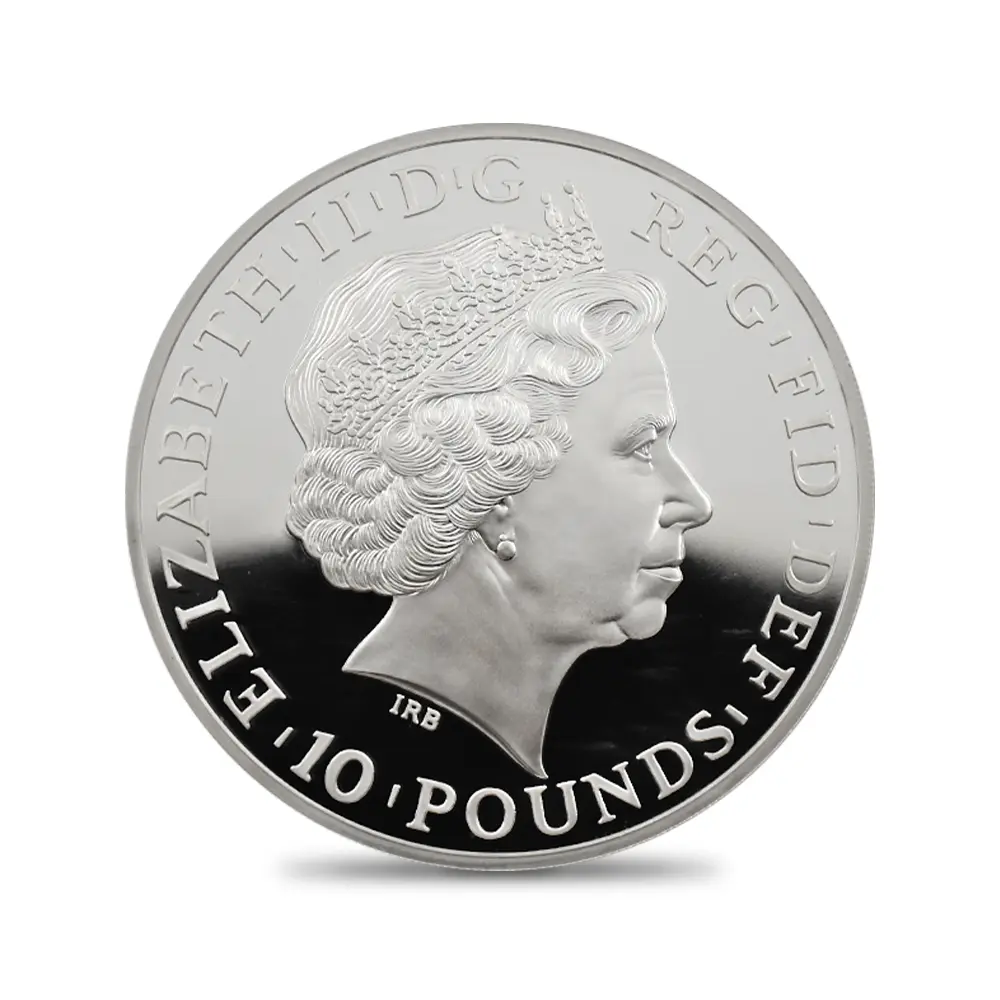 モダンコイン3：7115 イギリス 2014 エリザベス2世 ブリタニア ハイレリーフ 10ポンド5オンス銀貨 ファースト750ストラック NGC PF70UC