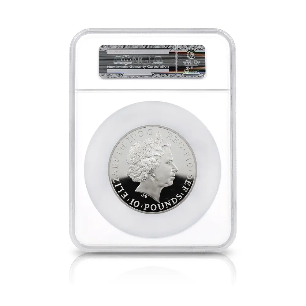 モダンコイン5：7115 イギリス 2014 エリザベス2世 ブリタニア ハイレリーフ 10ポンド5オンス銀貨 ファースト750ストラック NGC PF70UC