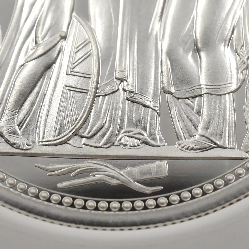 モダンコイン10：7117 イギリス 2020 エリザベス2世 スリーグレーセス 5ポンド2オンス銀貨 ファーストリリース NGC PF70UC 箱付き