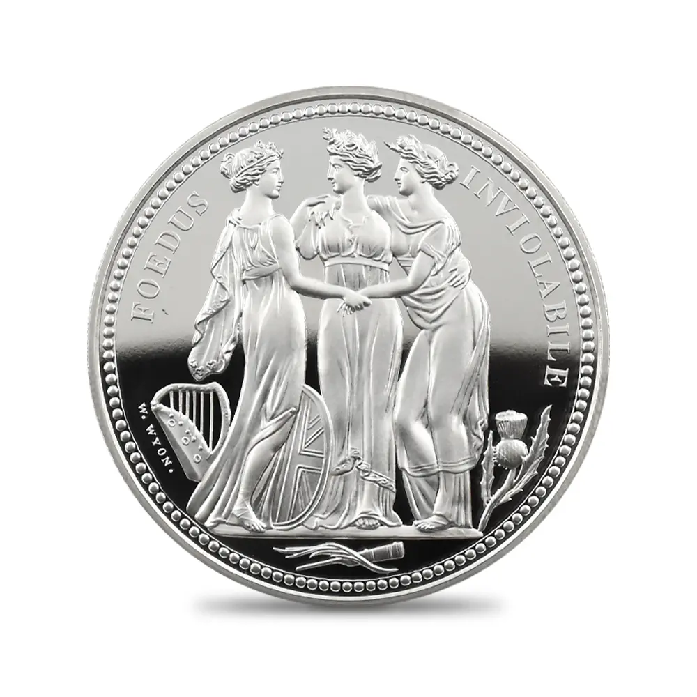 モダンコイン2：7120 オルダニー島 2020 エリザベス2世 スリーグレーセス 5ポンド2オンス 銀貨 ファーストストライク PCGS PR70DC