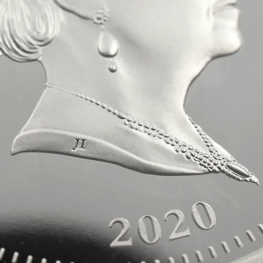 モダンコイン12：7120 オルダニー島 2020 エリザベス2世 スリーグレーセス 5ポンド2オンス 銀貨 ファーストストライク PCGS PR70DC