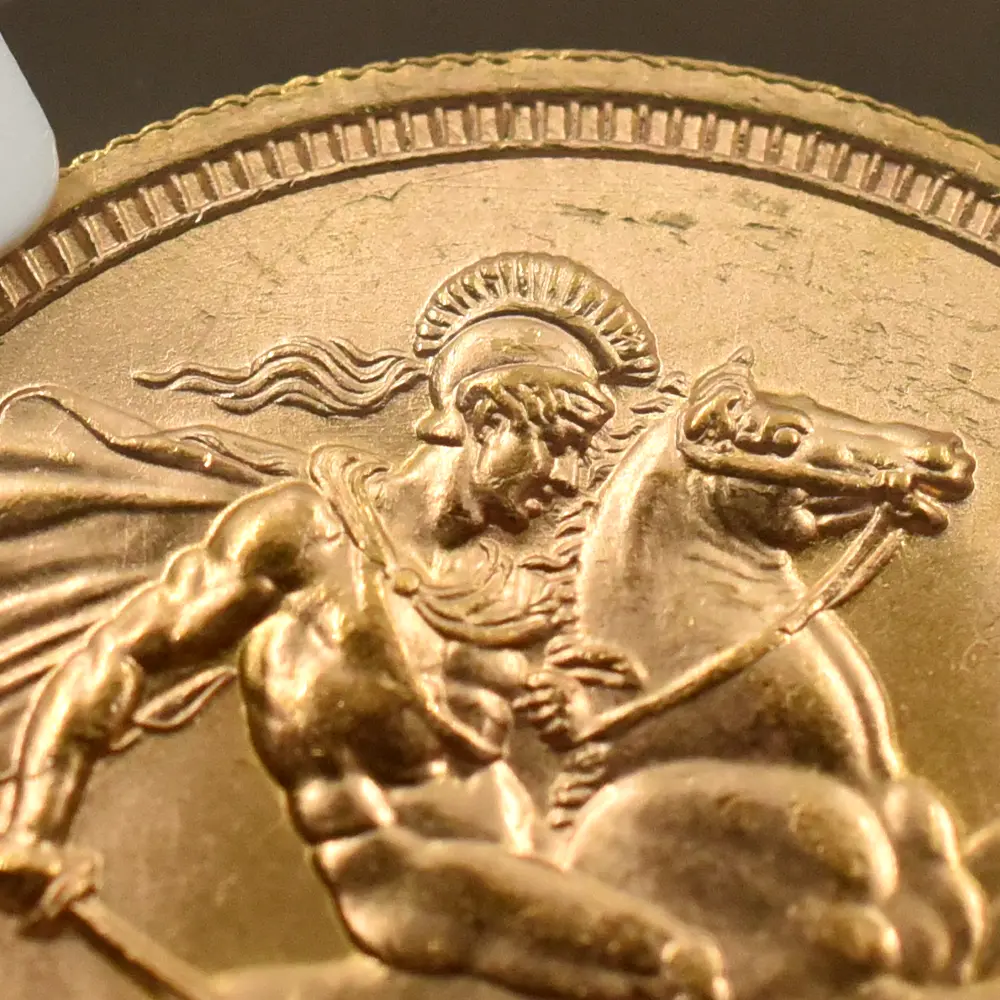 モダンコイン10:7106 イギリス 1957 エリザベス2世 ヤングヤング 聖ジョージ竜退治 ソブリン金貨 NGC MS66