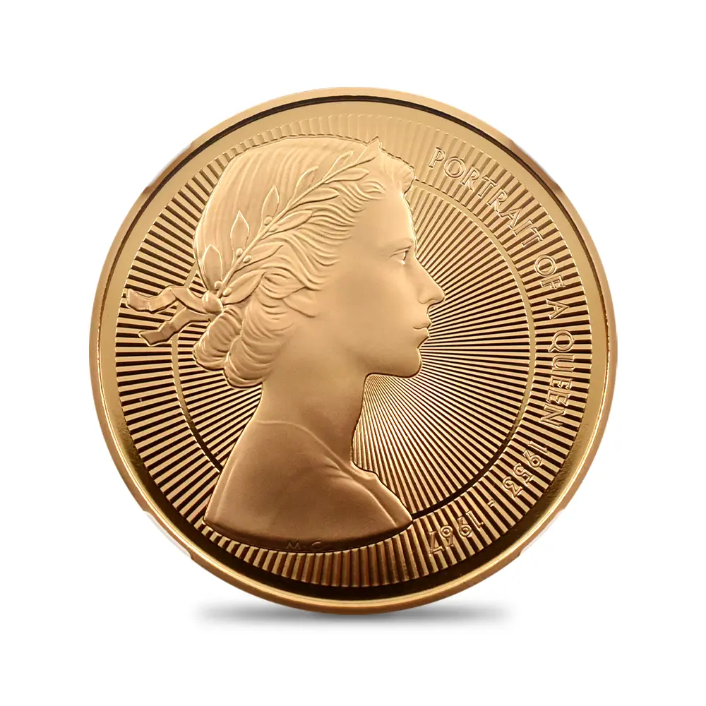 モダンコイン2:7113 イギリス 2026 チャールズ3世 エリザベス2世のコイン肖像シリーズ 第一弾 ヤングヤングエリザベス 5ポンド金貨 ファーストリリース NGC PF70UC 箱付き