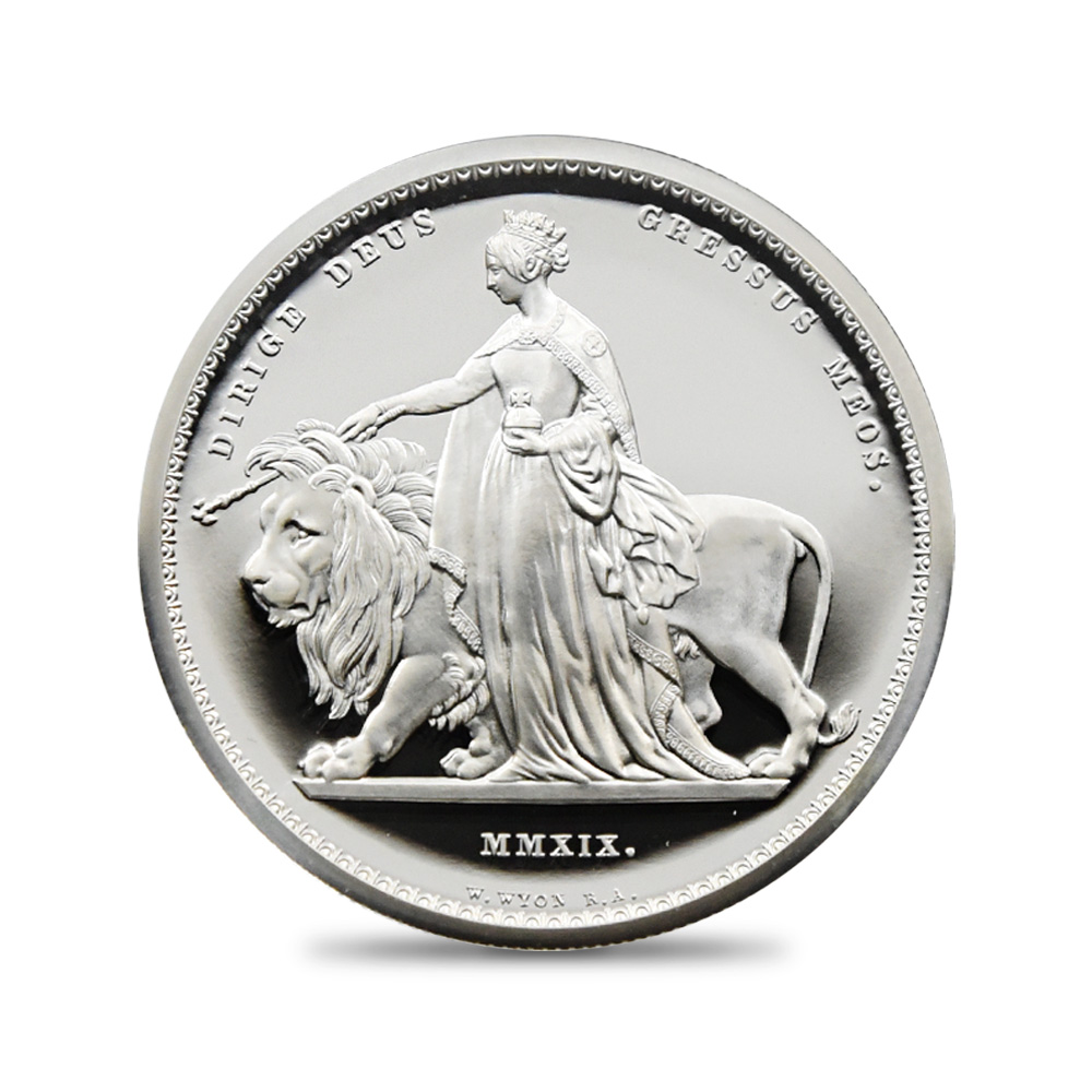モダンコイン2:7125 イギリス 2019 エリザベス2世 ウナ&ライオン 5ポンド2オンス銀貨 NGC PF68UC 箱付き