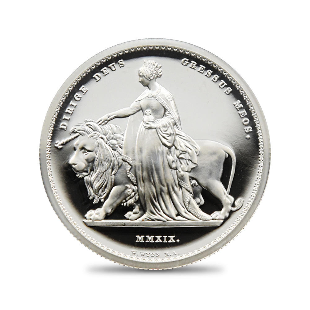 モダンコイン2:7126 イギリス 2019 エリザベス2世 ウナ&ライオン 5ポンド2オンス銀貨 NGC PF68UC 箱付き