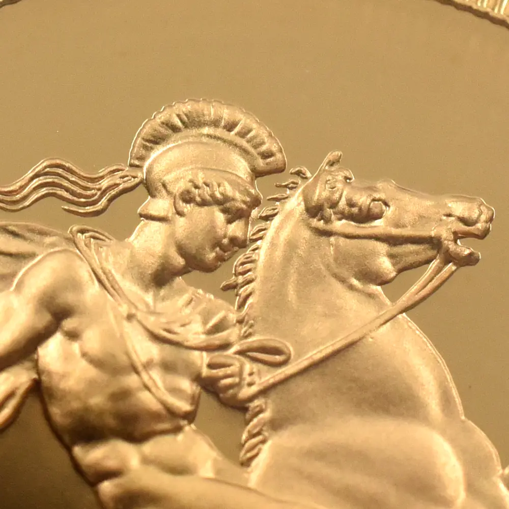 モダンコイン7：7124 イギリス 1981 エリザベス2世 ヤングエリザベス 聖ジョージ竜退治 5ソブリン金貨 NGC PF69UC