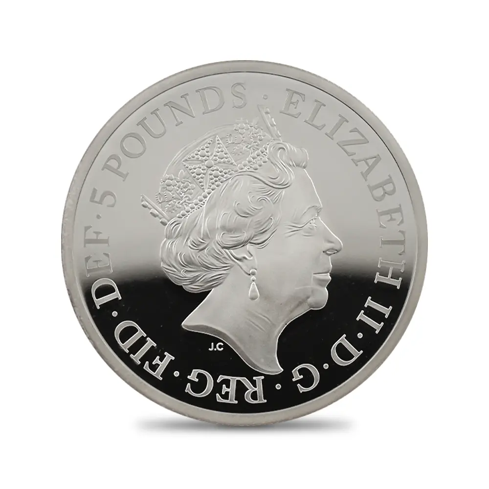 モダンコイン3：7127 イギリス 2019 エリザベス2世 ウナ＆ライオン 5ポンド2オンス銀貨 NGC PF69UC 箱付き