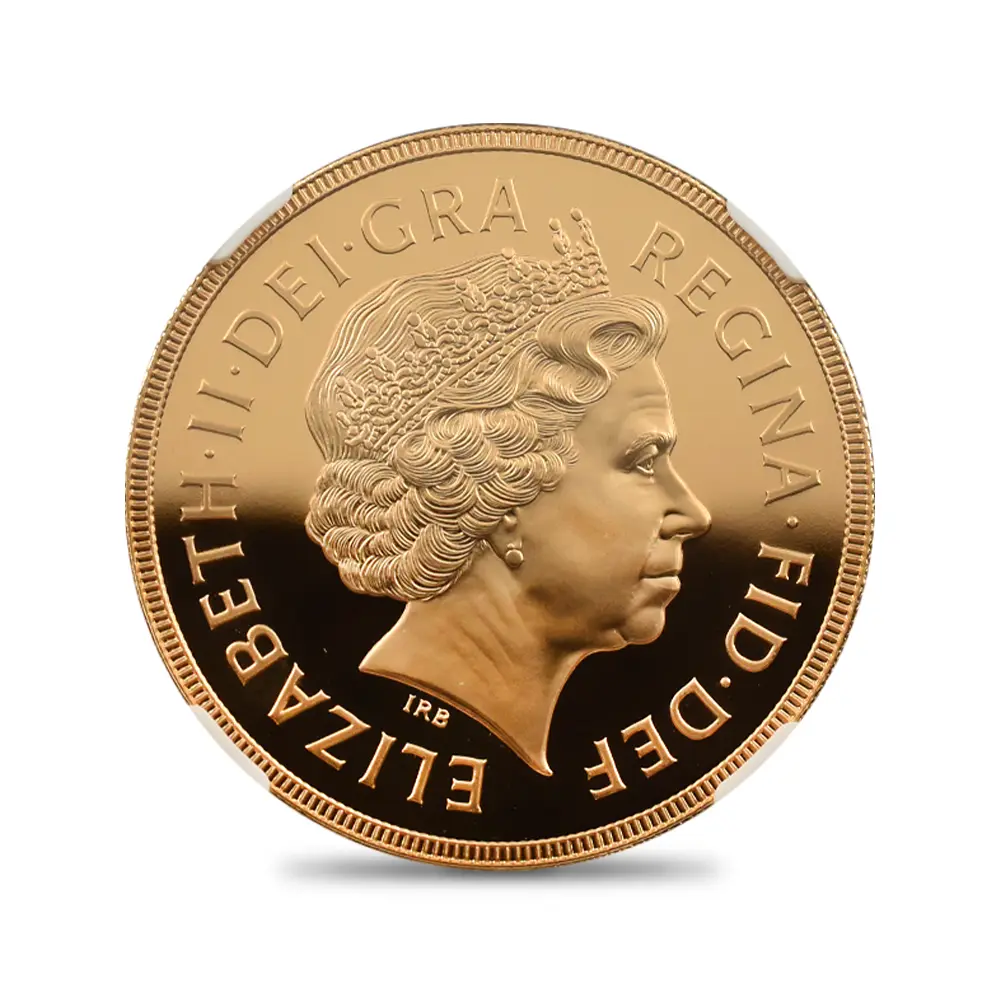 モダンコイン3：7131 イギリス 2003 エリザベス2世 聖ジョージ竜退治 5ソブリン金貨 NGC PF69UC