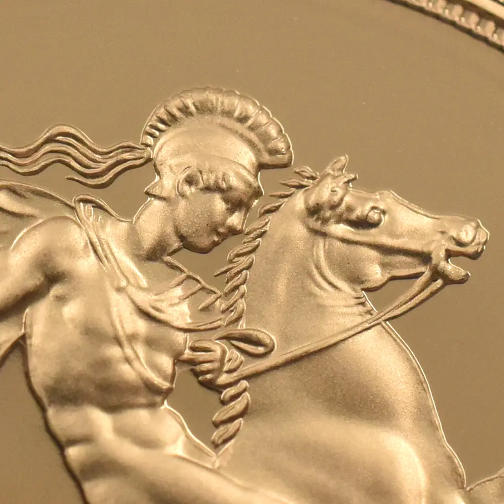 モダンコイン7：7131 イギリス 2003 エリザベス2世 聖ジョージ竜退治 5ソブリン金貨 NGC PF69UC