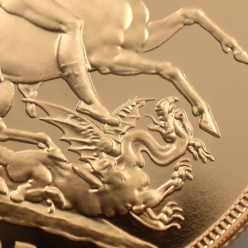 モダンコイン8：7132 イギリス 1997 エリザベス2世 ミドルエリザベス 聖ジョージ竜退治 5ソブリン金貨 NGC PF69UC