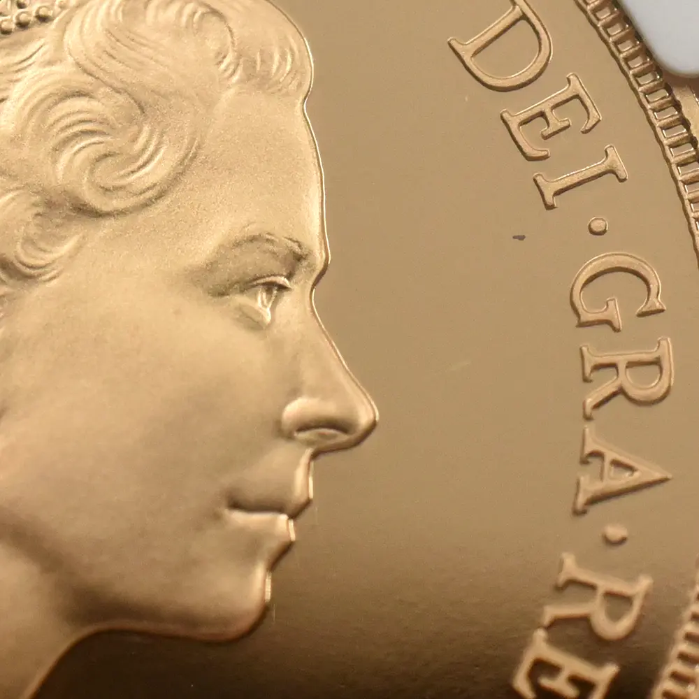 モダンコイン10：7132 イギリス 1997 エリザベス2世 ミドルエリザベス 聖ジョージ竜退治 5ソブリン金貨 NGC PF69UC