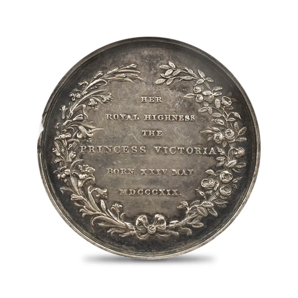 メダル3：7135 イギリス 1837 ヴィクトリア女王 即位記念 銀メダル NGC AU55 BHM-1745A