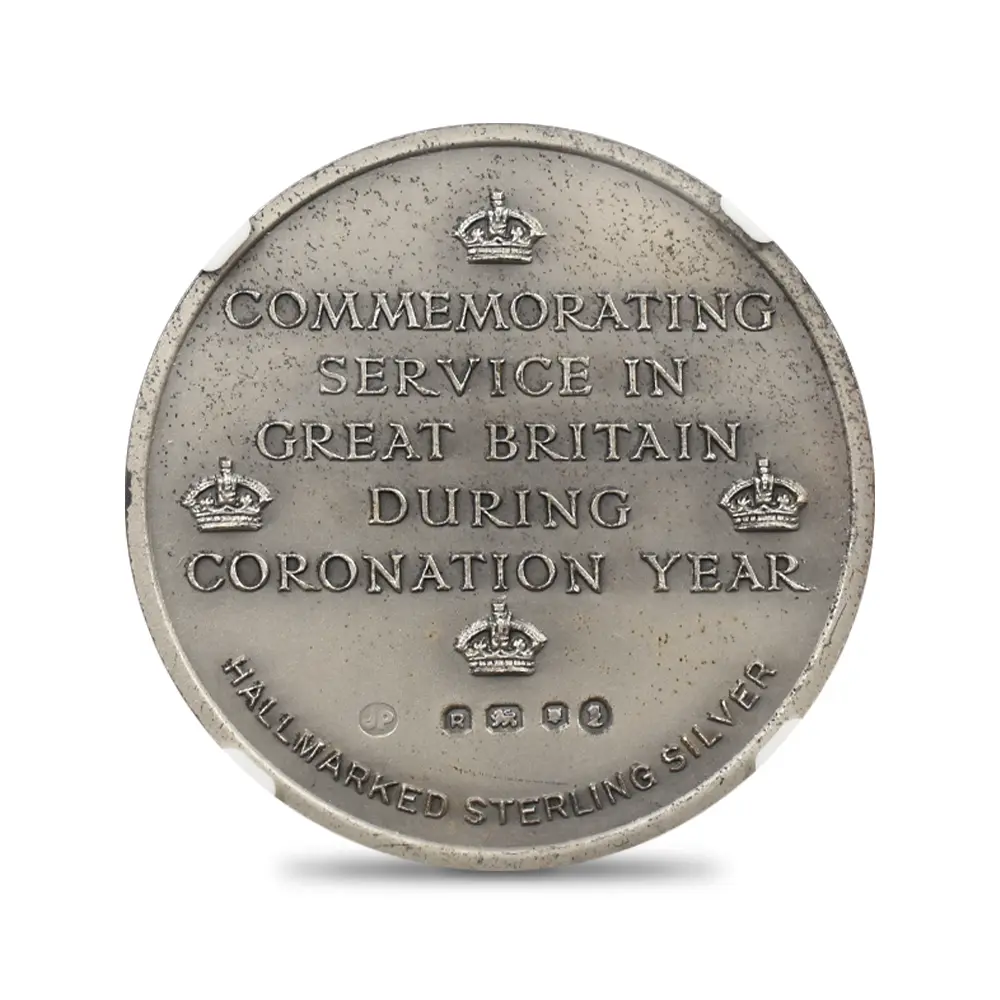 メダル3：7136 イギリス 1953 エリザベス2世 戴冠記念 銀メダル NGC MS64