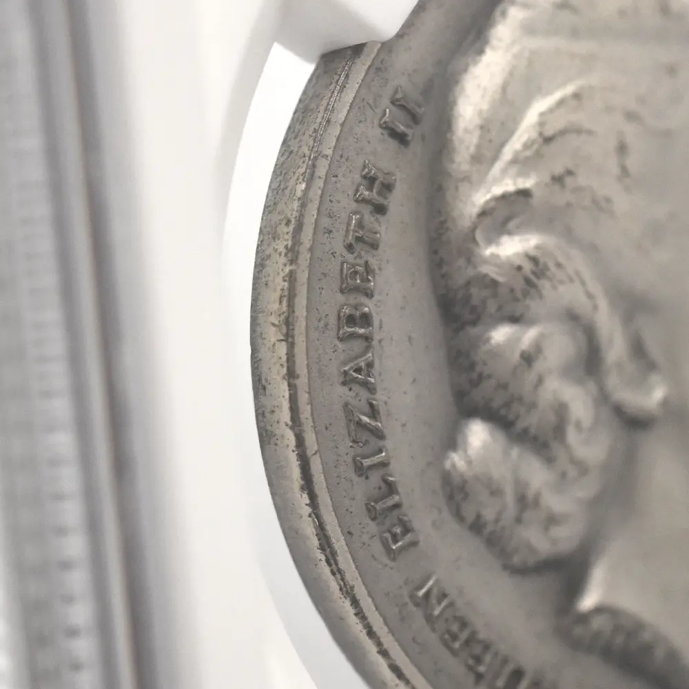 メダル13：7136 イギリス 1953 エリザベス2世 戴冠記念 銀メダル NGC MS64