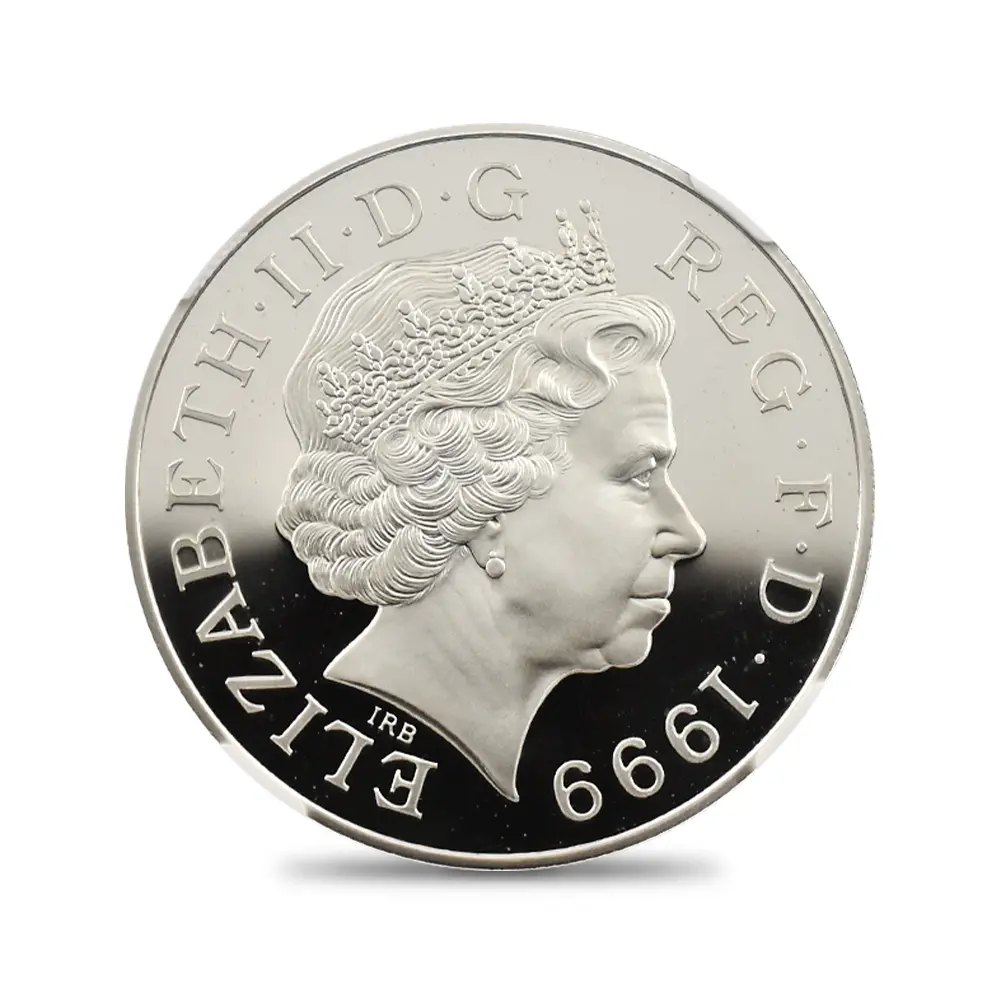 モダンコイン3：7137 イギリス 1999 エリザベス2世 ダイアナ妃追悼記念 5ポンド銀貨 NGC PF69UC 箱付き