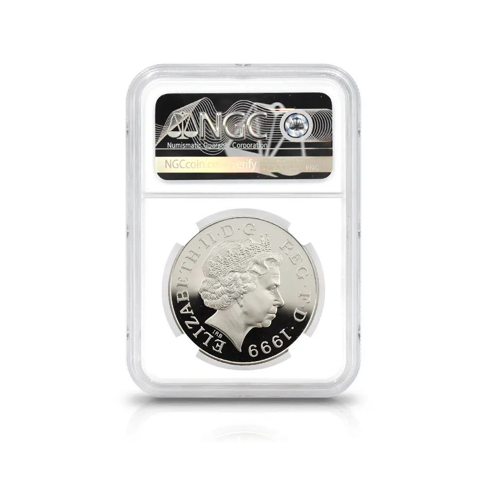 モダンコイン5：7137 イギリス 1999 エリザベス2世 ダイアナ妃追悼記念 5ポンド銀貨 NGC PF69UC 箱付き