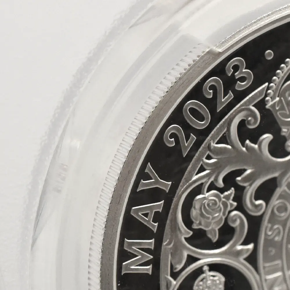 モダンコイン15：7146 イギリス 2023 チャールズ3世 戴冠記念 2ポンド1オンス銀貨 PCGS PR70DC 箱付き