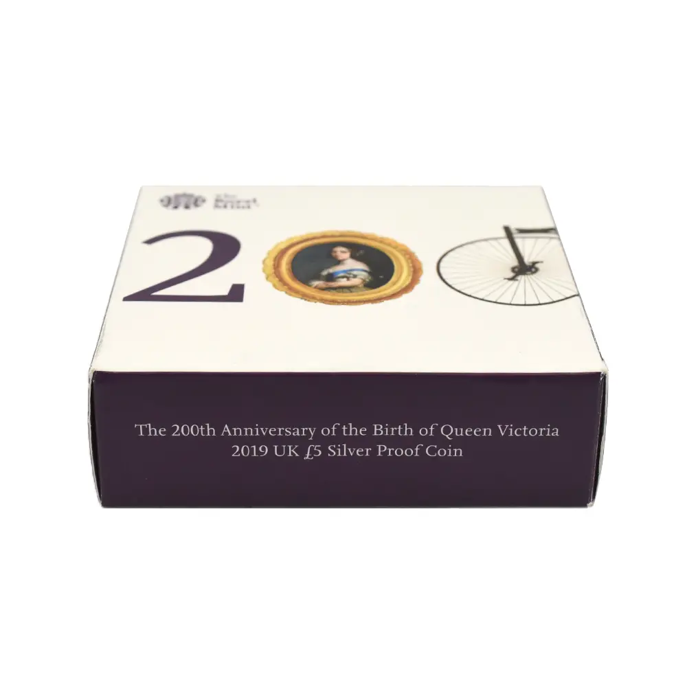 モダンコイン6：7147 イギリス 2019 エリザベス2世 ヴィクトリア女王生誕200周年記念 5ポンド銀貨 PCGS PR70DC 箱付き