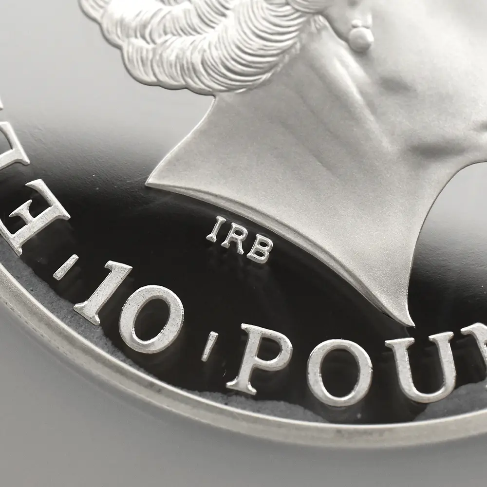 モダンコイン10：7148 イギリス 2014 エリザベス2世 ブリタニア ハイレリーフ 10ポンド5オンス銀貨 ファースト750ストラック NGC PF70UC