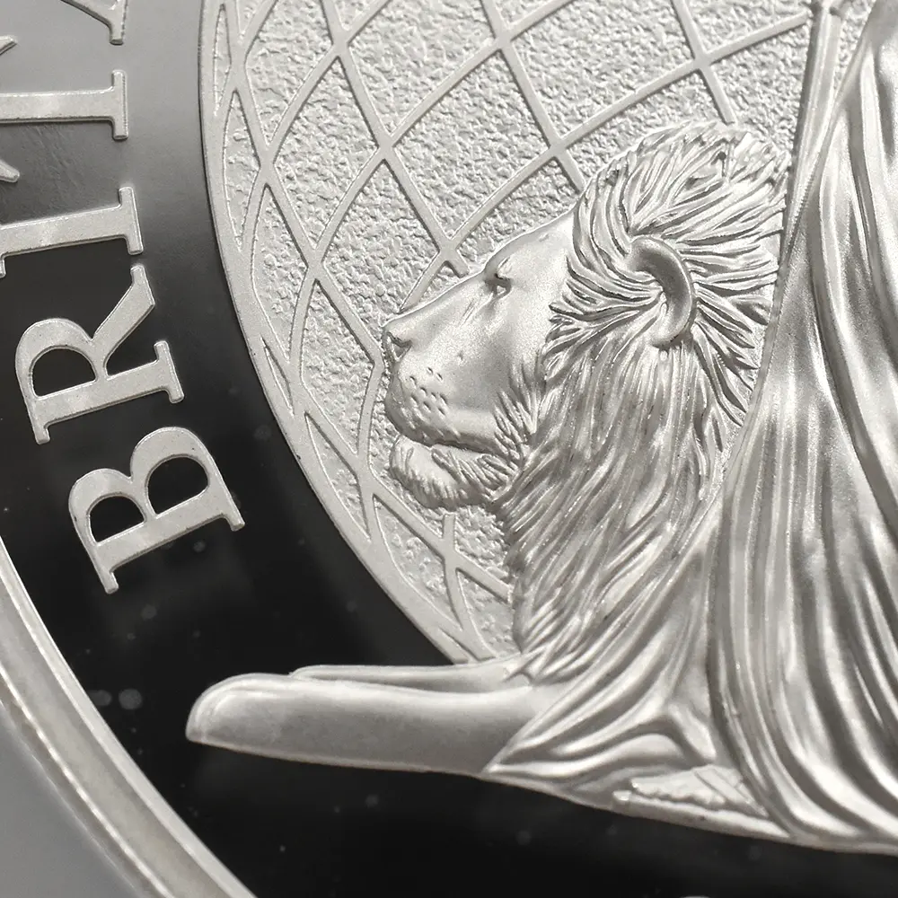 モダンコイン7：7148 イギリス 2014 エリザベス2世 ブリタニア ハイレリーフ 10ポンド5オンス銀貨 ファースト750ストラック NGC PF70UC