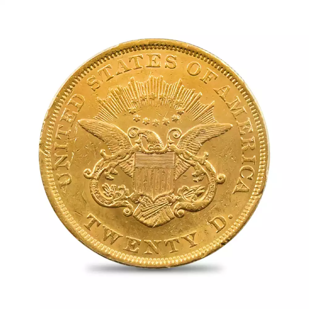 アンティークコイン3：2896 アメリカ 1852 リバティヘッド 20ドル金貨 PCGS MS60