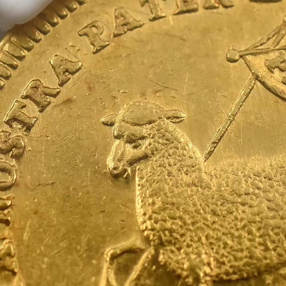 アンティークコイン7：5805 ドイツ ニュルンベルク 1700 神の子羊 2ダカット金貨 NGC MS61 FR-1882