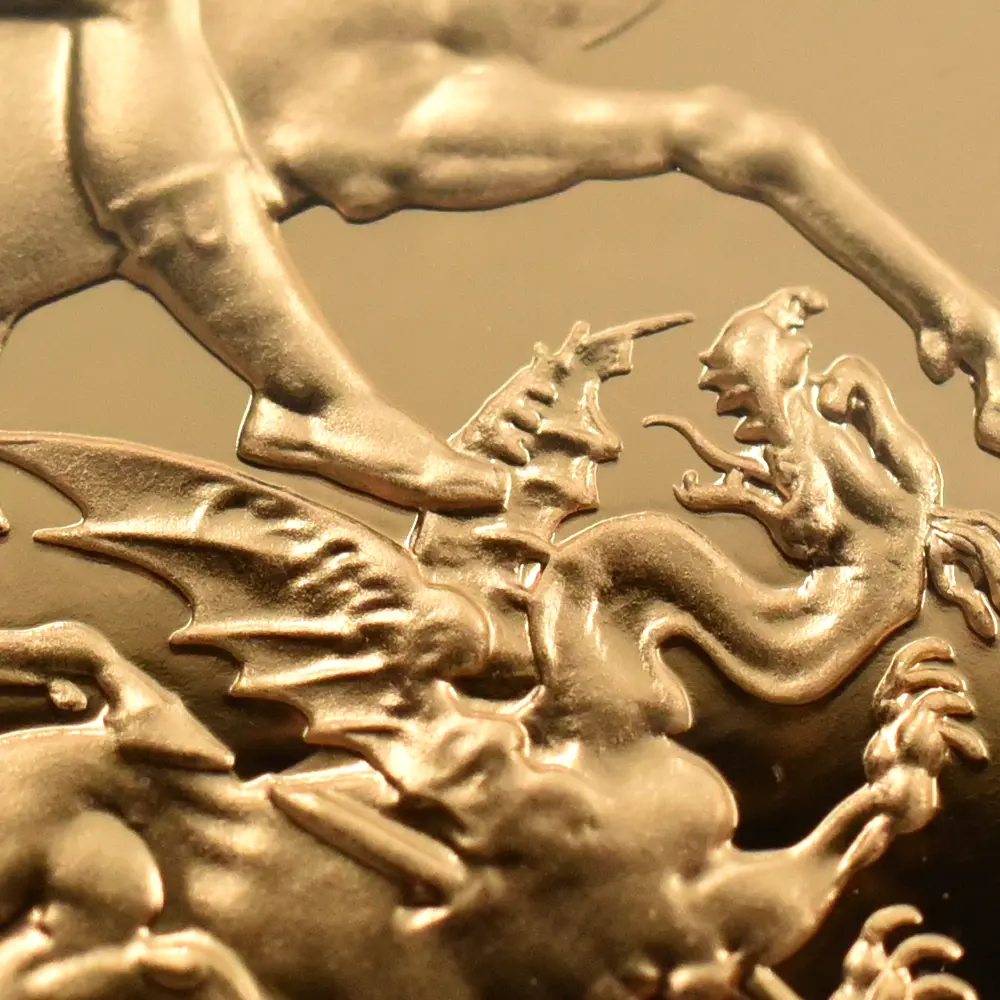 モダンコイン10：7149 イギリス 1984 エリザベス2世 ヤングエリザベス 聖ジョージ竜退治 5ソブリン金貨 PCGS PR70DC S-SE1