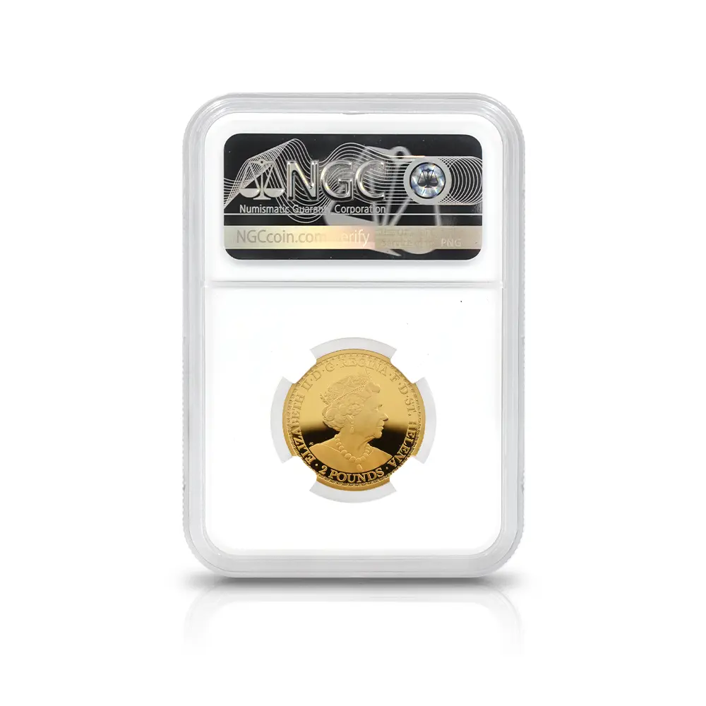 モダンコイン5：7153 セントヘレナ 2021 エリザベス2世 ウナ&ライオン ス 2ポンド1/4オンス金貨 ファーストリリース NGC PF70UC
