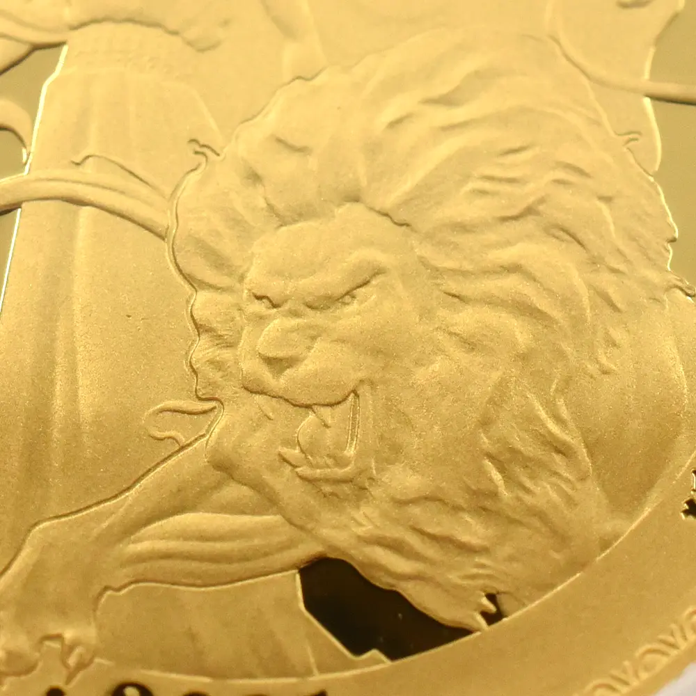 モダンコイン8：7153 セントヘレナ 2021 エリザベス2世 ウナ&ライオン ス 2ポンド1/4オンス金貨 ファーストリリース NGC PF70UC