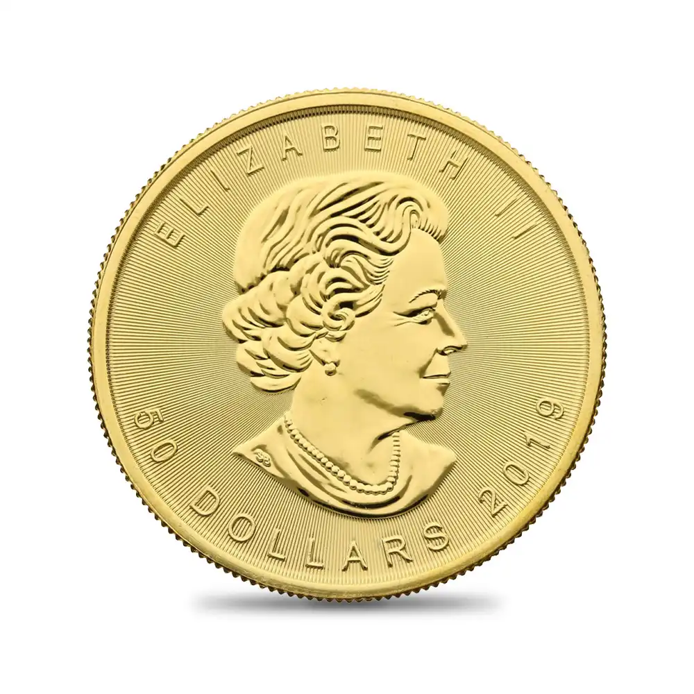 地金型3：2910 カナダ 2019 メイプルリーフ 50ドル 1オンス 金貨 【1枚】