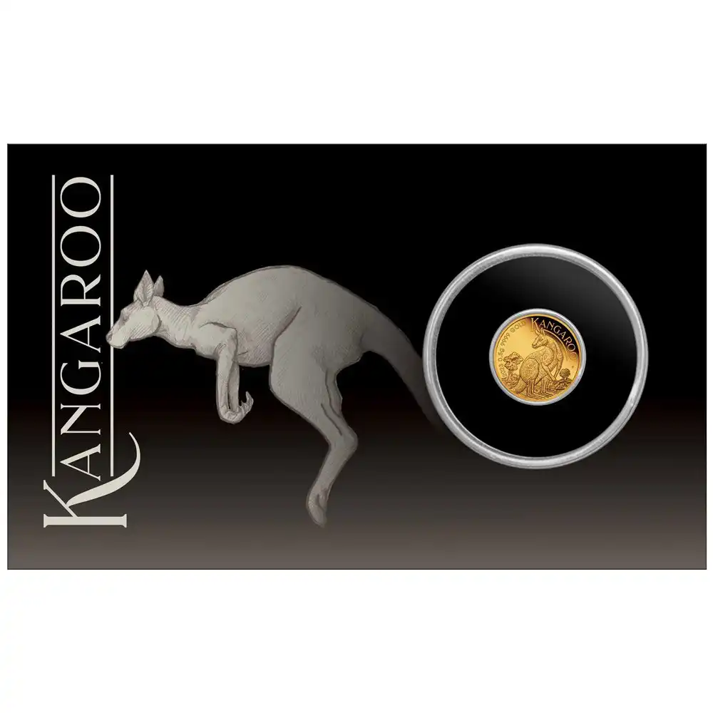 地金型s5：2912 オーストラリア 2023 カンガルー 2ドル 0.5グラム 金貨 【1枚】 (コインケース付き)