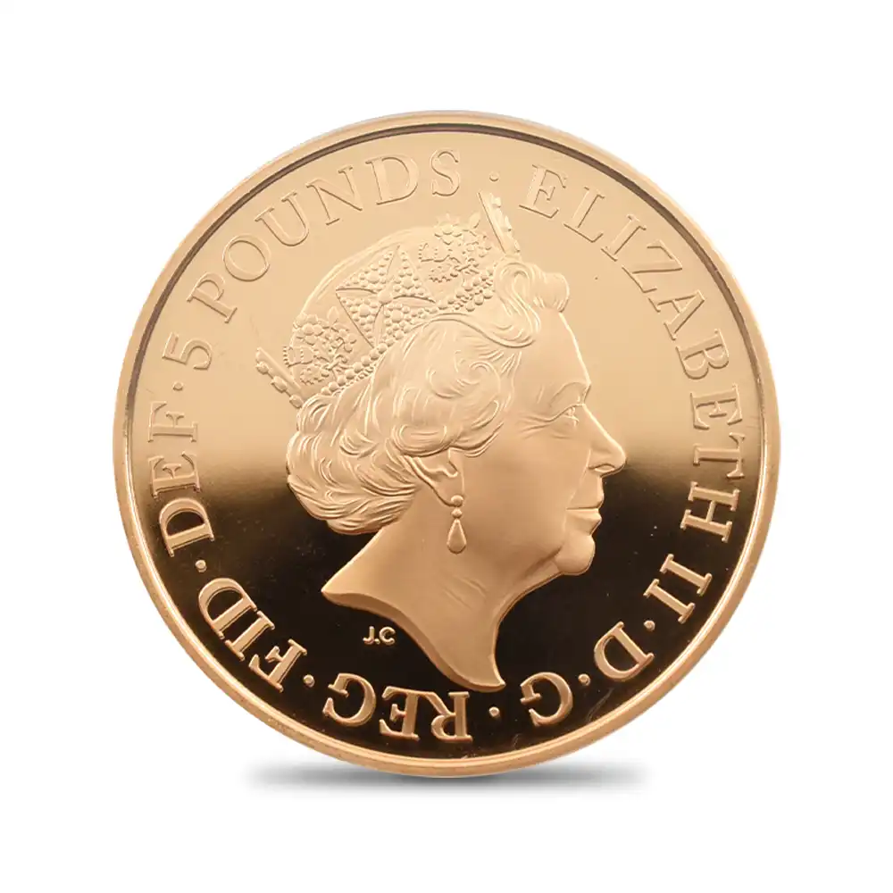 モダンコイン3：4426 2017 エリザベス2世 ウィンザー朝100周年記念 5ポンド金貨 PCGS PR70DC