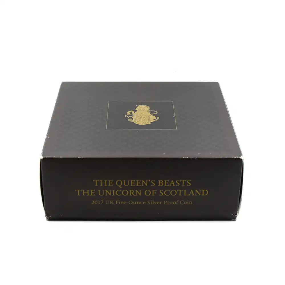 モダンコイン6：7169 イギリス 2017 エリザベス2世 クイーンズビースト スコットランドのユニコーン 10ポンド5オンス 銀貨 NGC PF70UC 箱付き