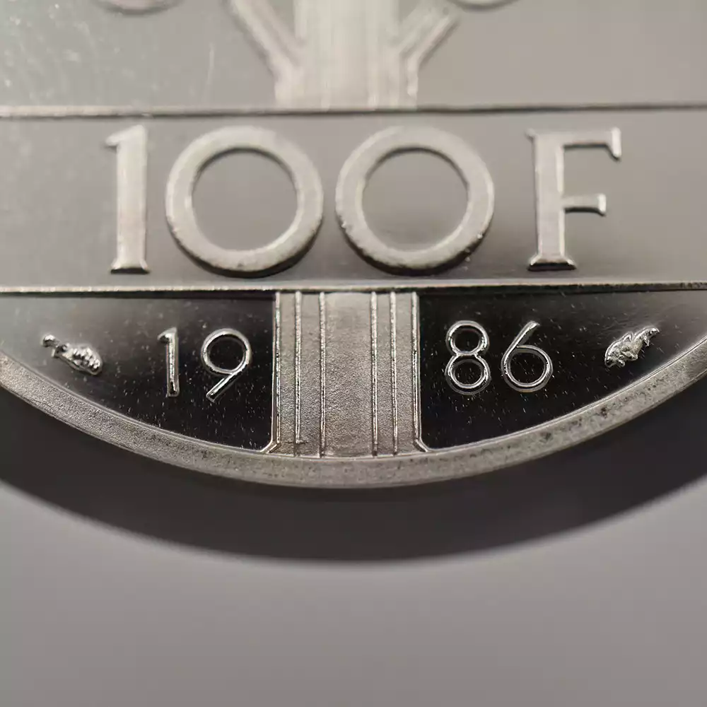 モダンコイン13：2954 フランス 1986 自由の女神100周年 100フランプラチナ貨 NGC PF70UC