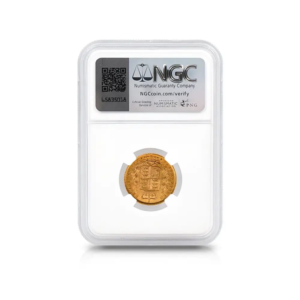 アンティークコイン5：5843 1871 ヴィクトリア女王 ヤングヘッド ソブリン金貨 NGC MS64