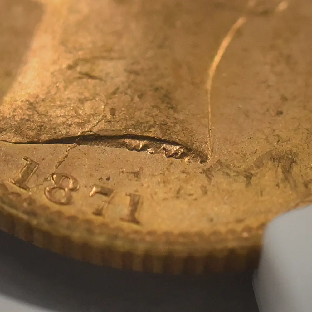 アンティークコイン10：5843 1871 ヴィクトリア女王 ヤングヘッド ソブリン金貨 NGC MS64