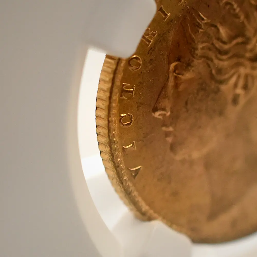 アンティークコイン14：5843 1871 ヴィクトリア女王 ヤングヘッド ソブリン金貨 NGC MS64