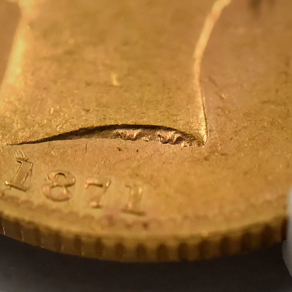 アンティークコイン9：5842 1871 ヴィクトリア女王 ヤングヘッド ソブリン金貨 NGC MS63