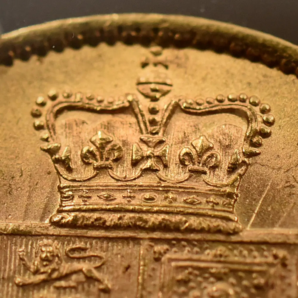 アンティークコイン10：5842 1871 ヴィクトリア女王 ヤングヘッド ソブリン金貨 NGC MS63